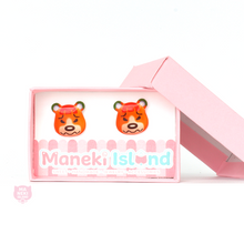 Load image into Gallery viewer, Animal Crossing Pudge Stud Earrings