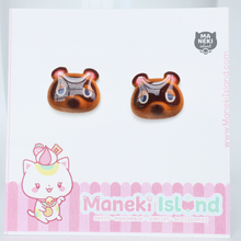 Load image into Gallery viewer, Animal Crossing Tom Nook Stud Earrings