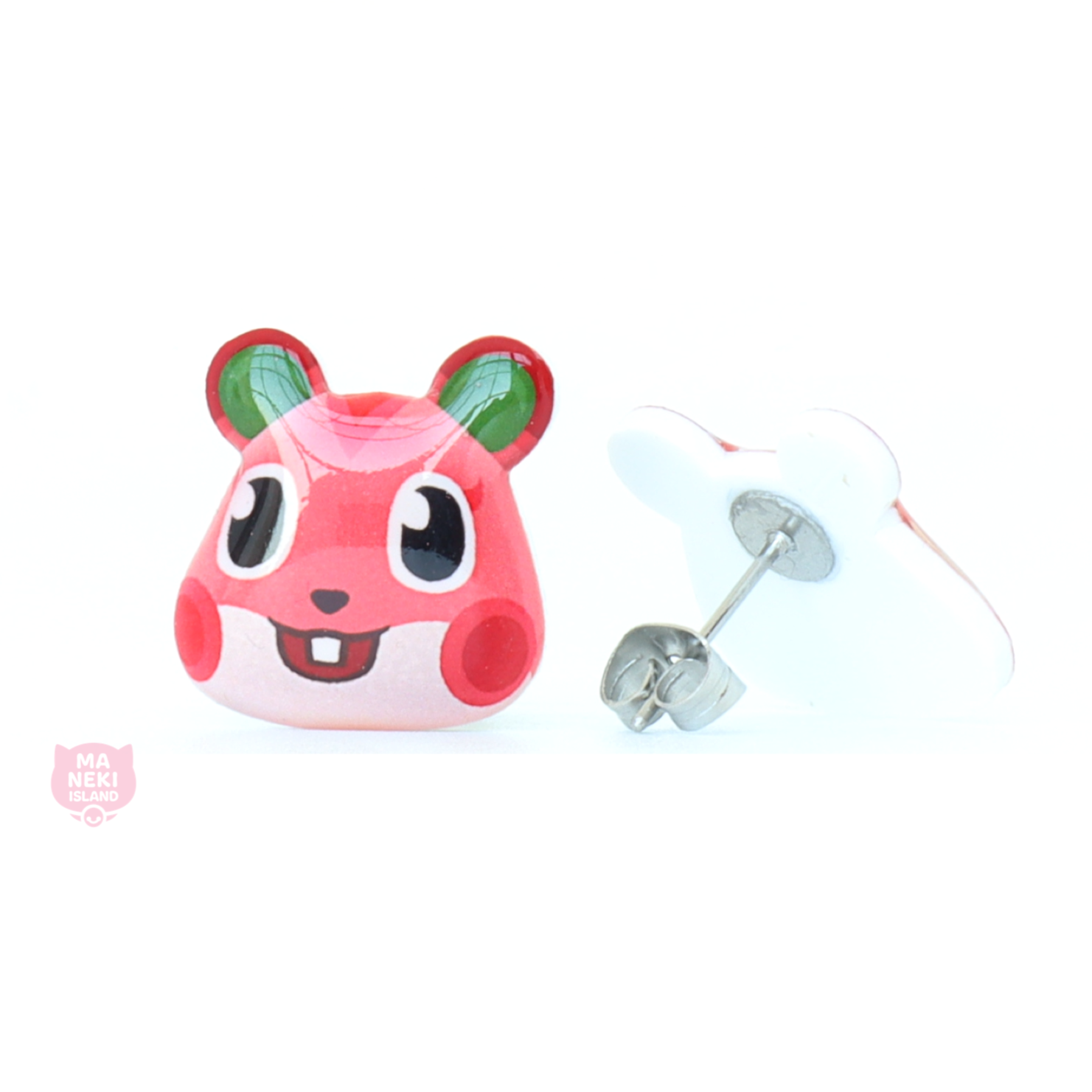 Animal Crossing Apple Stud Earrings