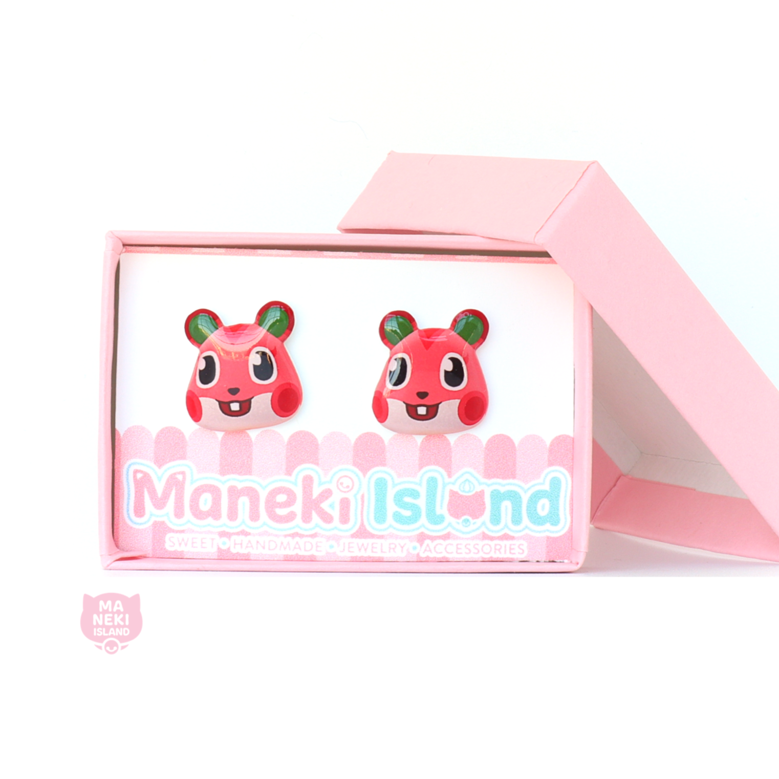 Animal Crossing Apple Stud Earrings