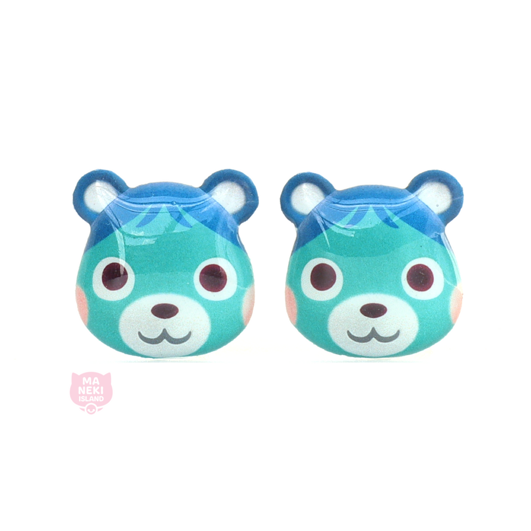 Animal Crossing Blue Bear Stud Earrings
