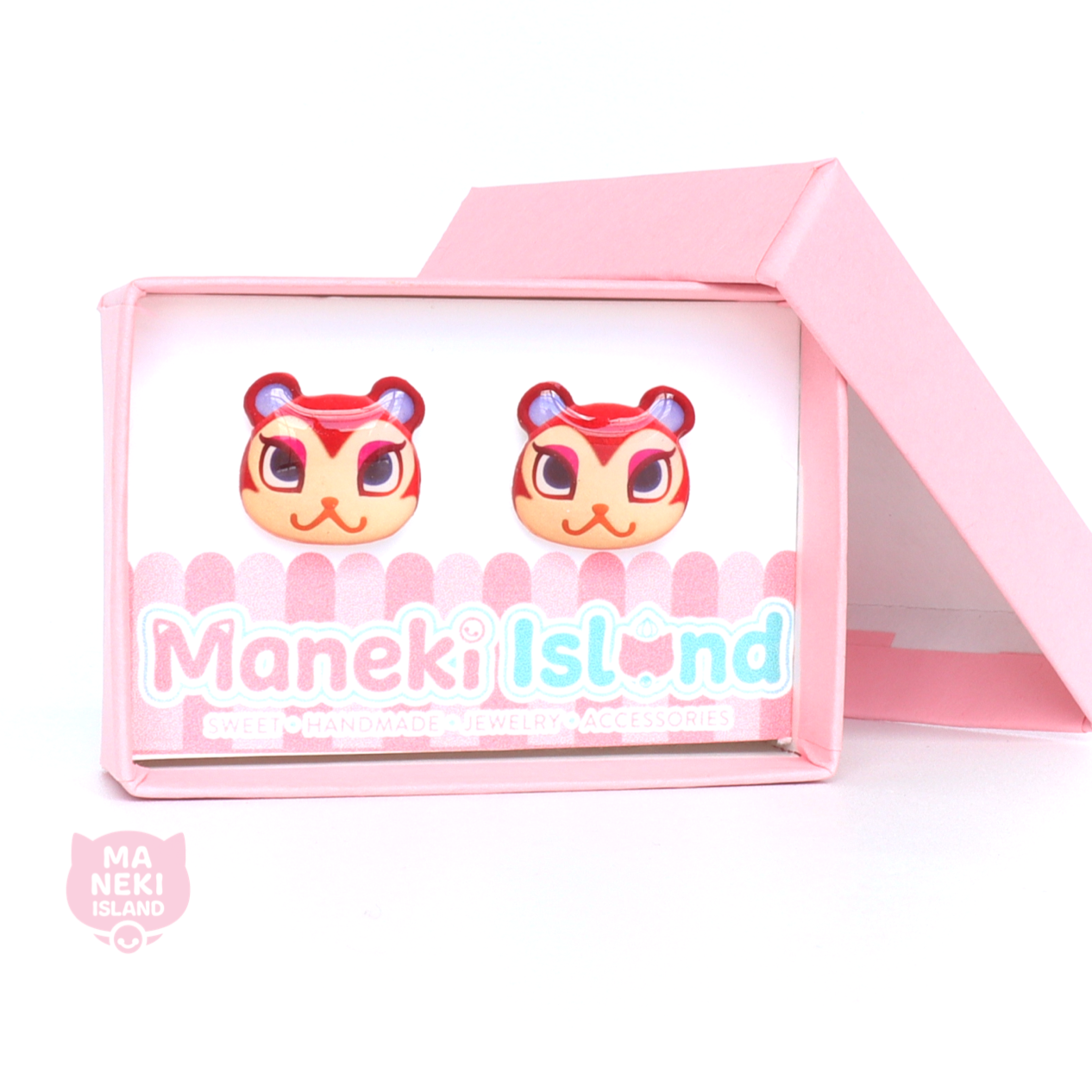 Animal Crossing Pecan Stud Earrings