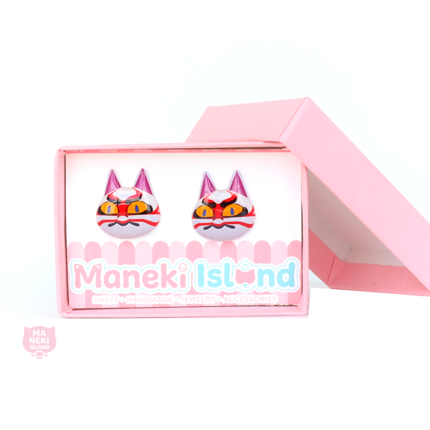 Animal Crossing Kabuki Stud Earrings