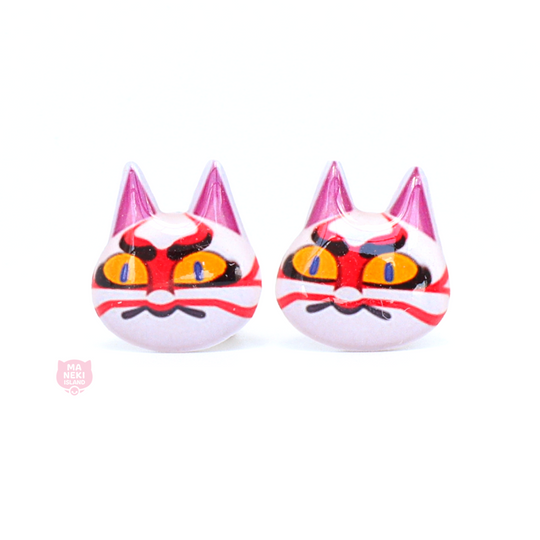 Animal Crossing Kabuki Stud Earrings
