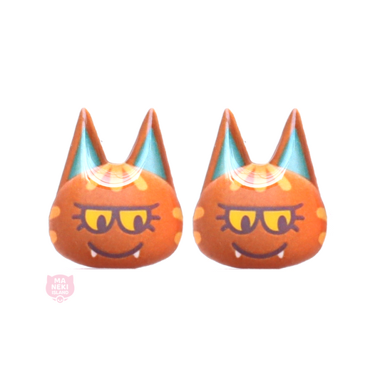 Animal Crossing Katt Stud Earrings