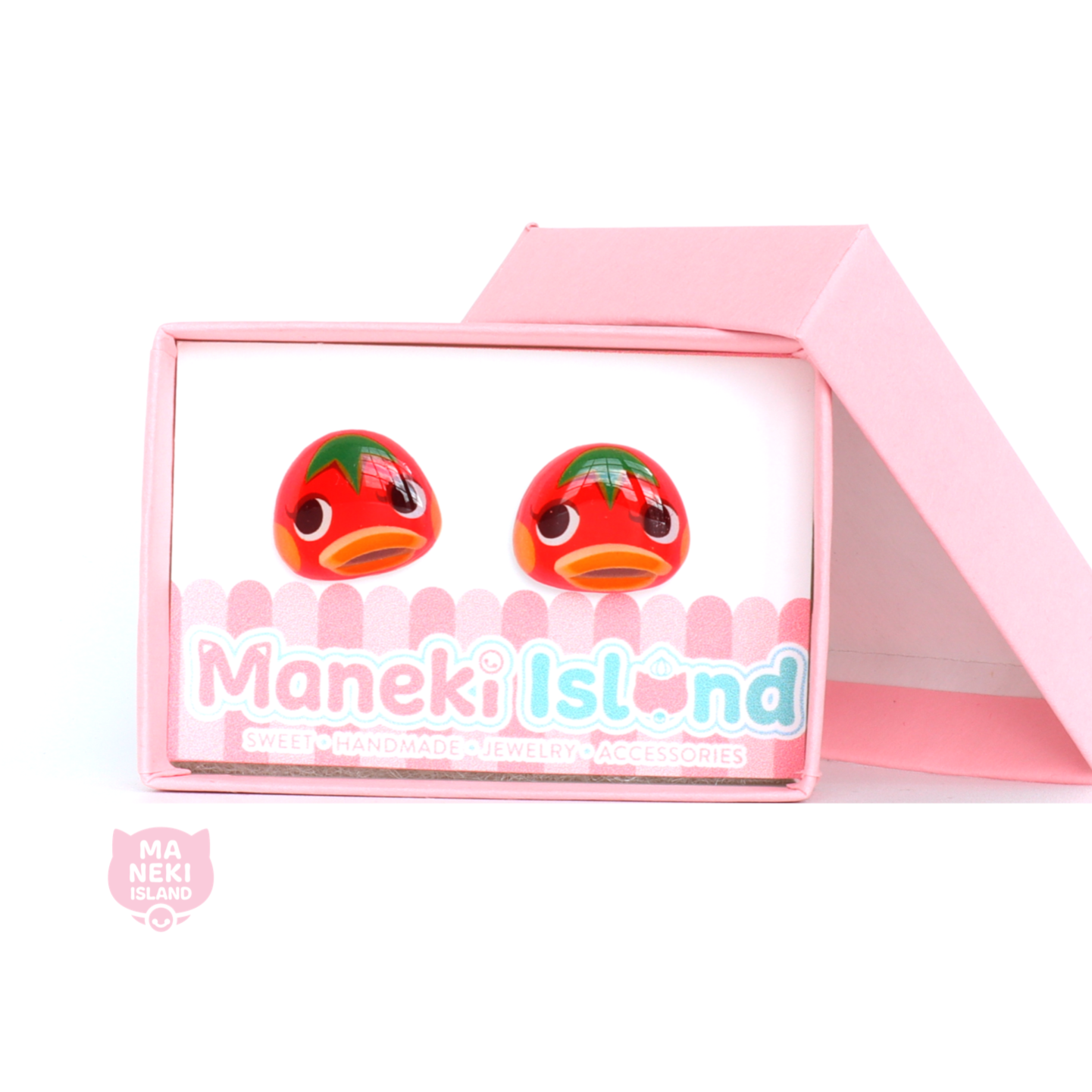 Animal Crossing Ketchup Stud Earrings