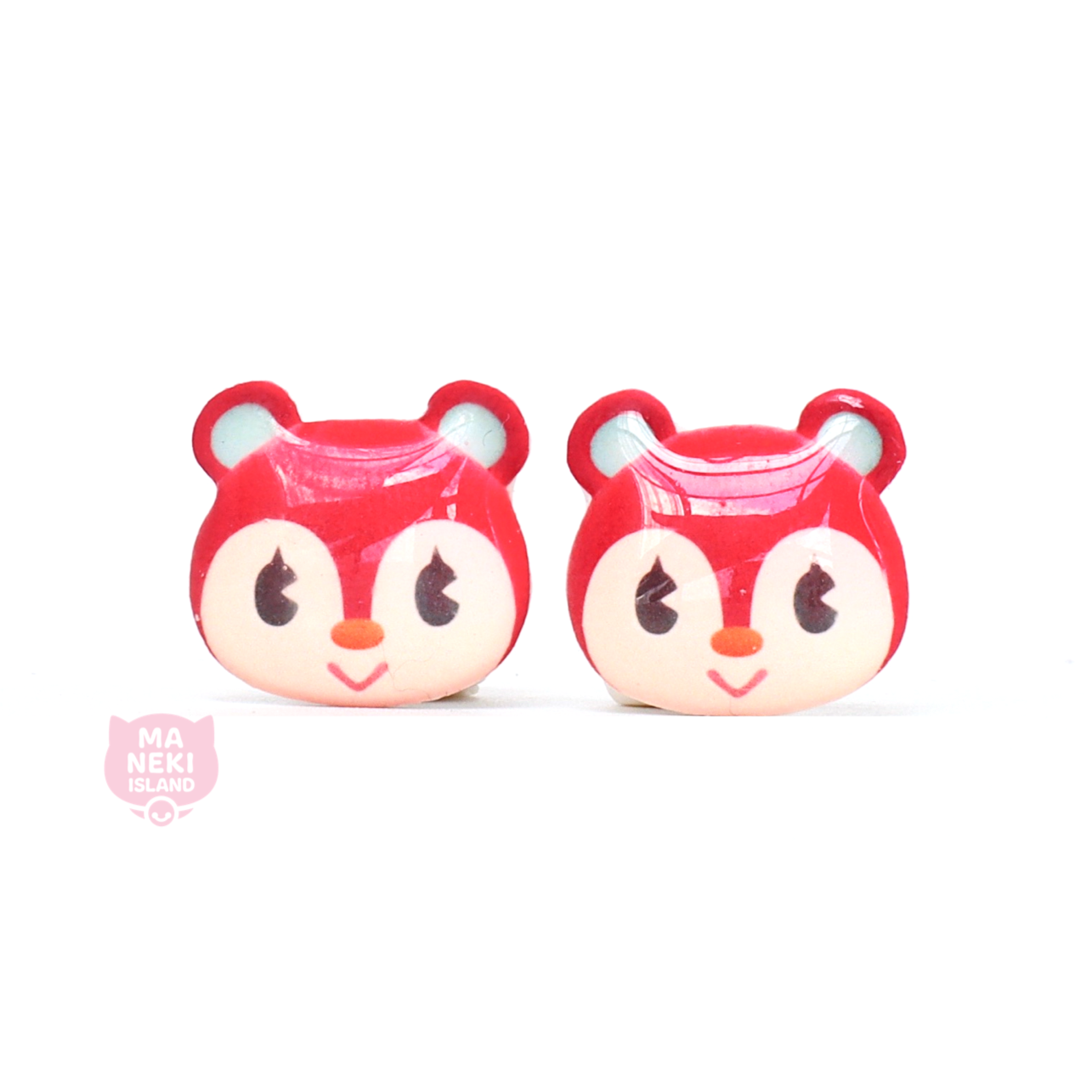 Animal Crossing Poppy Stud Earrings