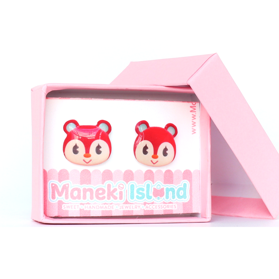 Animal Crossing Poppy Stud Earrings