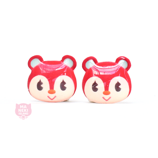Animal Crossing Poppy Stud Earrings
