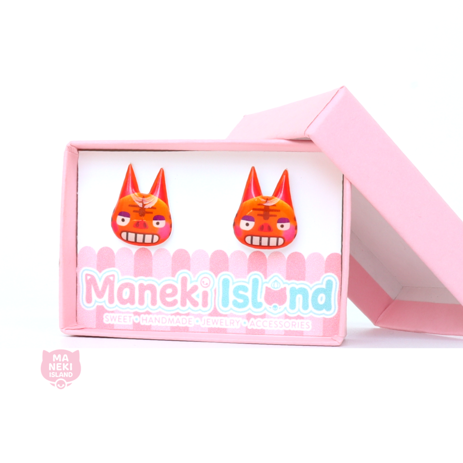 Animal Crossing Tabby Stud Earrings